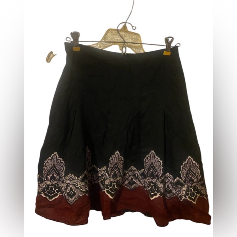 Ann Taylor Petites Cotton Embroidered Skirt Size 0P